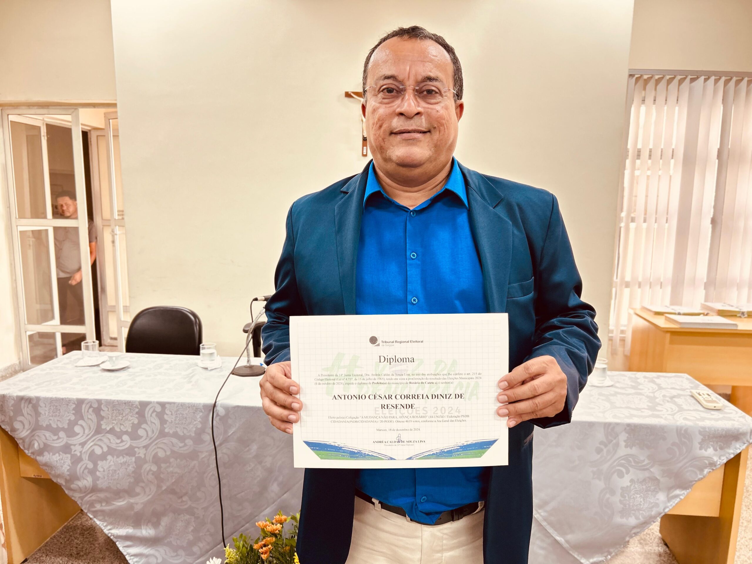 César Resende é diplomado para mais um mandato como prefeito de Rosário do Catete