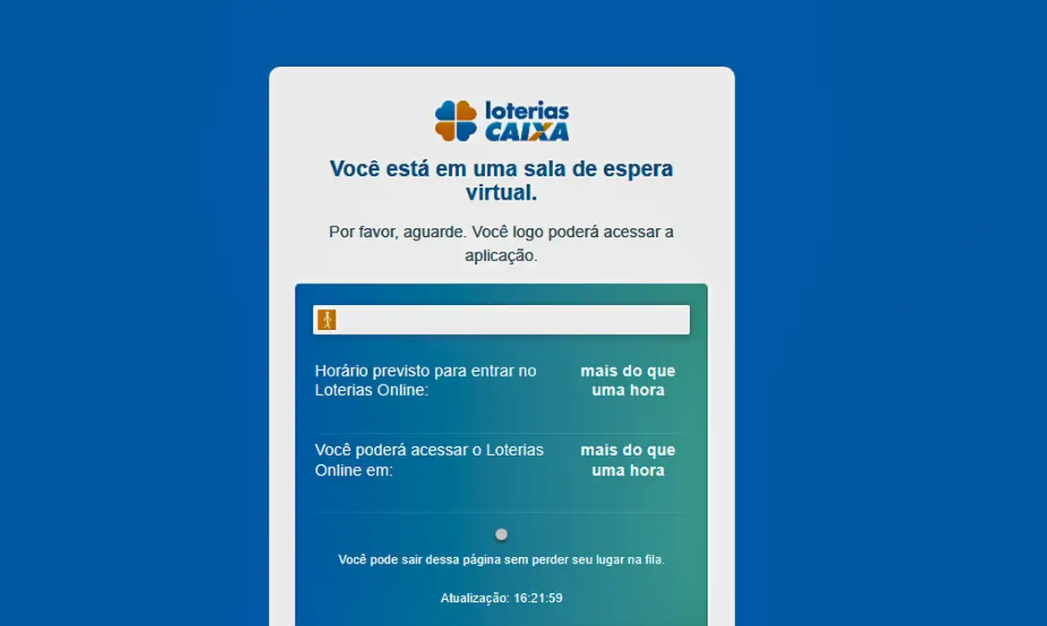 Mega da Virada: Site Loterias Caixa tem fila de espera para apostar