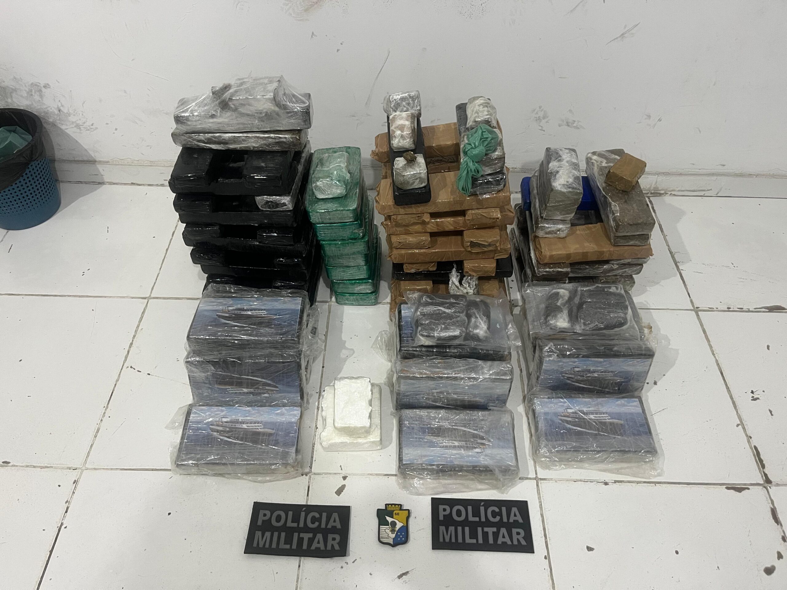 Operação da Polícia Militar apreende 65kg de drogas em São Cristóvão