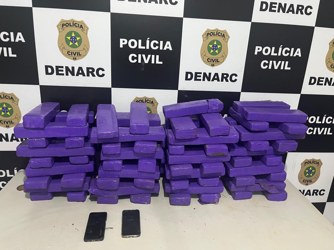 Polícia apreende 66 kg de maconha em ação deflagrada em Itabaiana e Aracaju