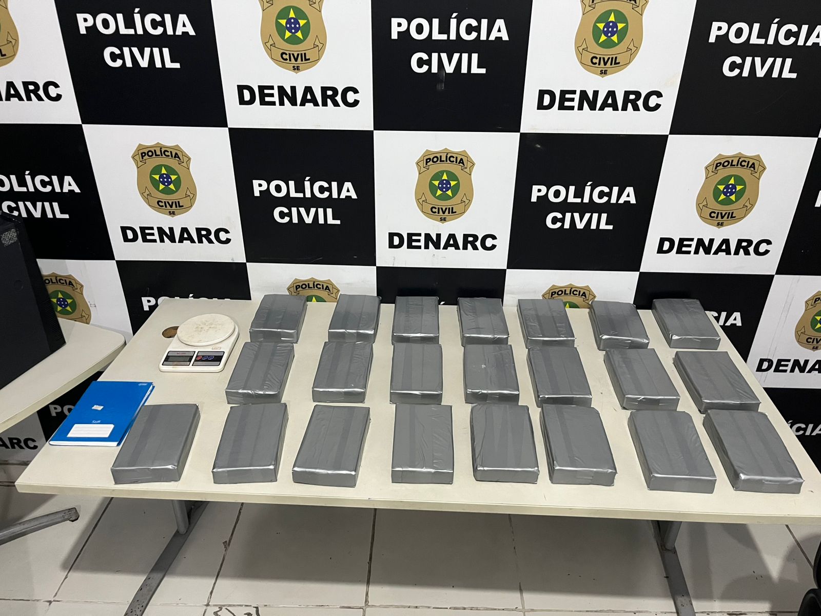 Denarc apreende mais de 20 kg de cocaína avaliada em R$ 400 mil