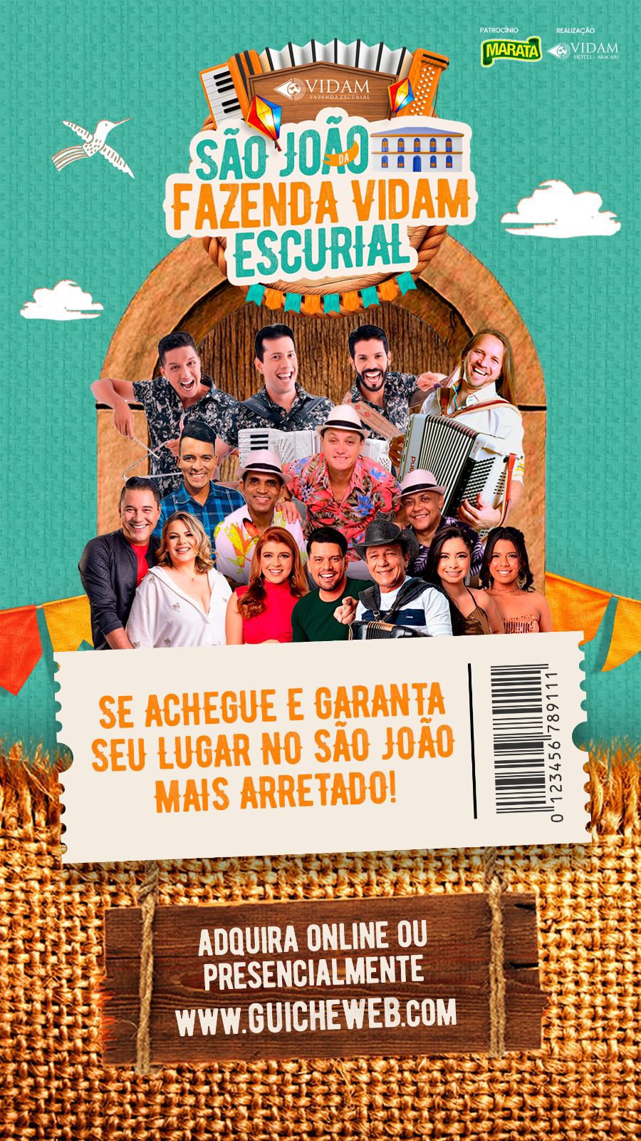 São João do Vidam na Fazenda Escurial será realizado no próximo sábado; Adquira seu ingresso