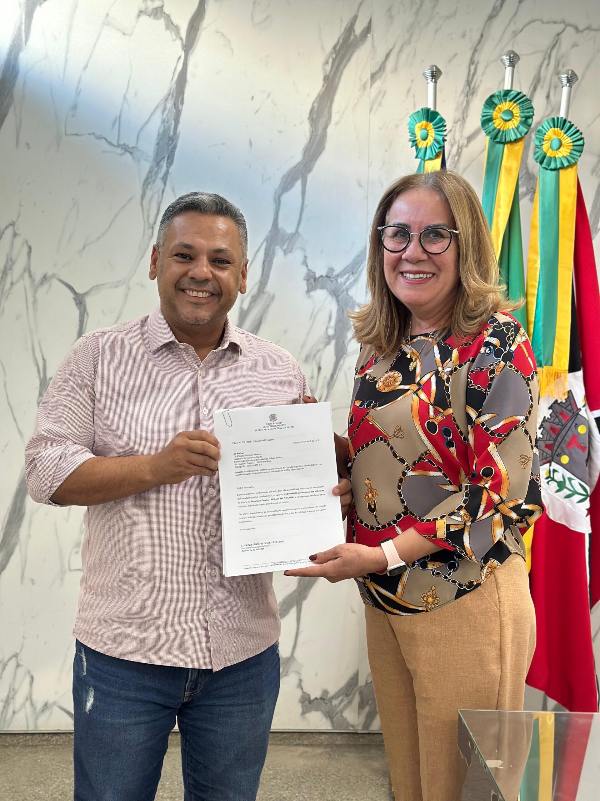 Lagarto recebe R$ 1,5 milhão em emenda de Ibrain de Valmir para a saúde