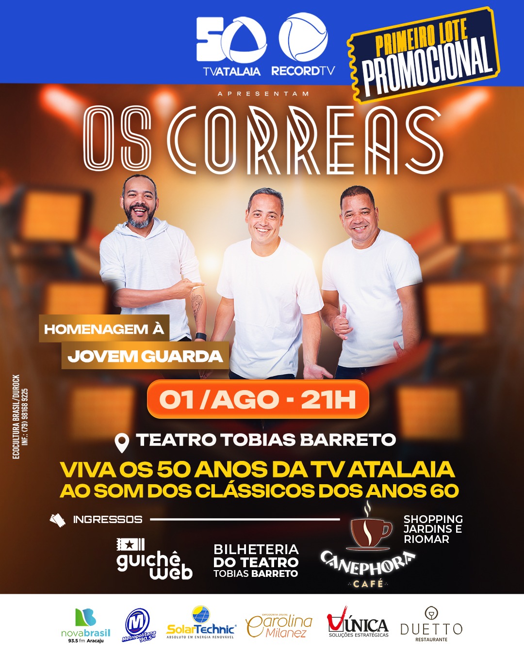 Os Correas em Aracaju: “Homenagem à Jovem Guarda” — Um tributo inesquecível aos grandes clássicos da música brasileira
