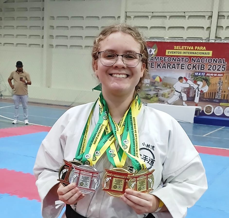 Sergipana conquista tricampeonato nacional de Karatê em 2025