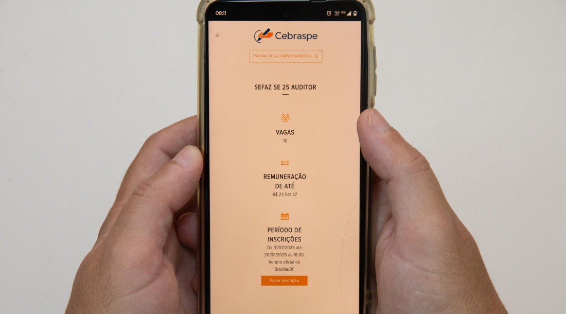 Inscrições do concurso para cargo de auditor fiscal tributário de Sergipe encerram nesta quarta