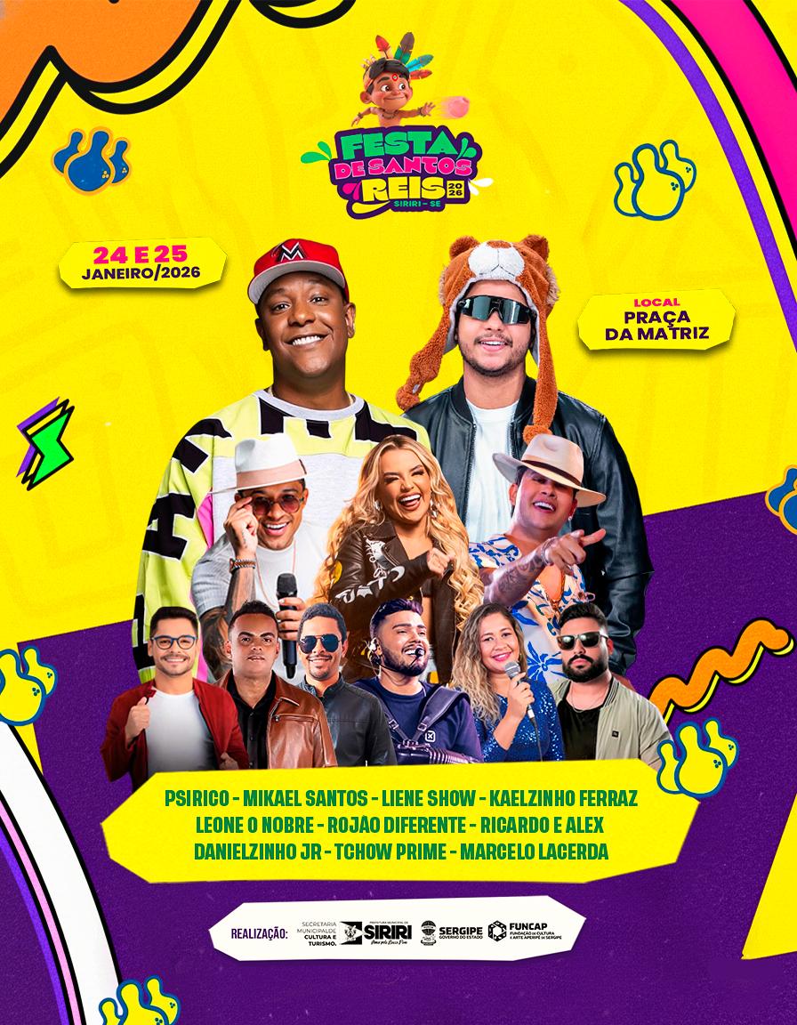 Siriri divulga programação oficial da Festa de Santos Reis 2026